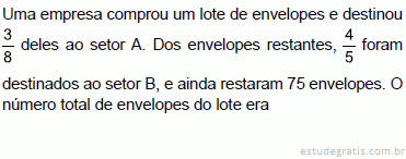 QUIZ DE MATEMÁTICA - QUESTÕES DE CONCURSO - FRAÇÕES E NÚMEROS