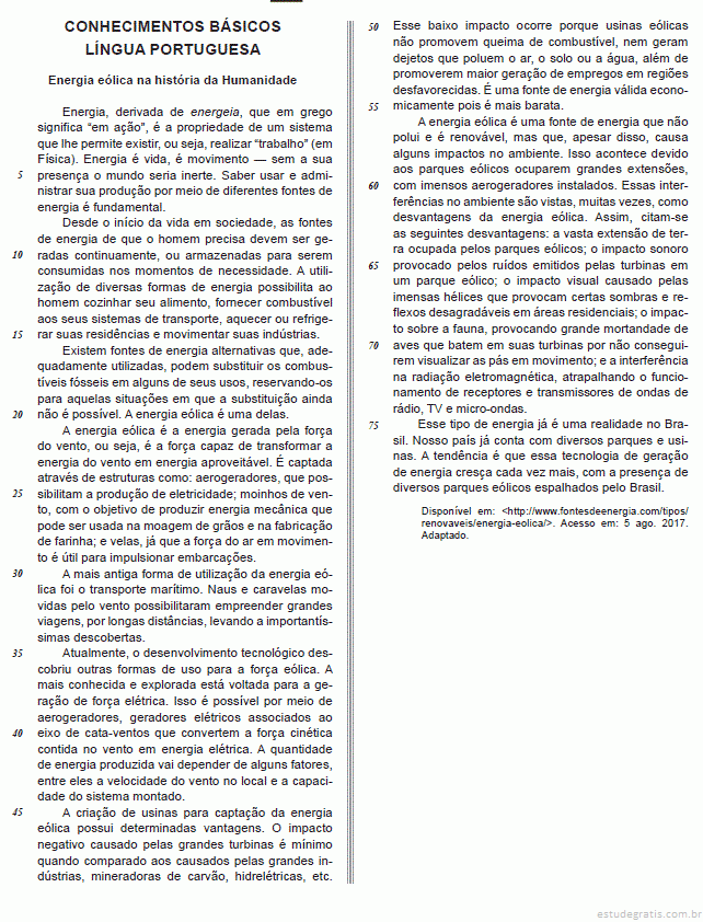 De acordo com a normapadrão da