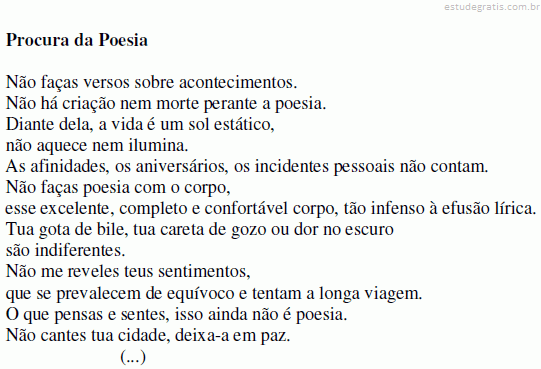 Procura Da Poesia