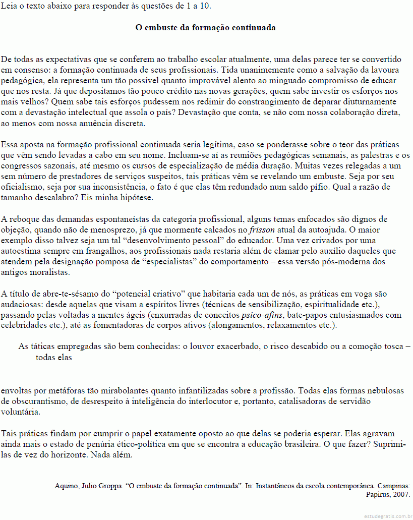 Quanto Ao Significado Megliorini ENSINO